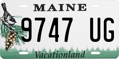 ME license plate 9747UG