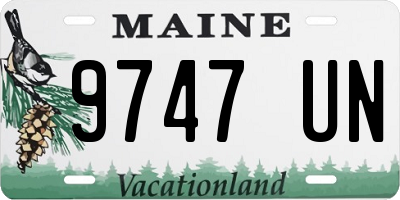 ME license plate 9747UN