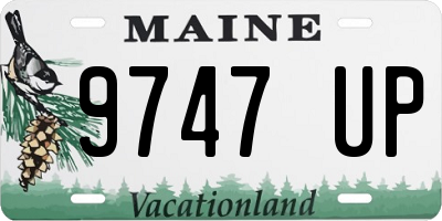 ME license plate 9747UP