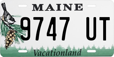 ME license plate 9747UT