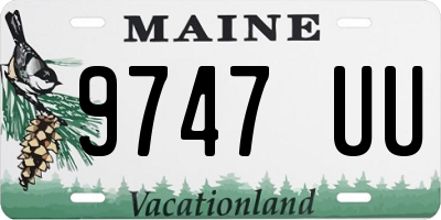 ME license plate 9747UU