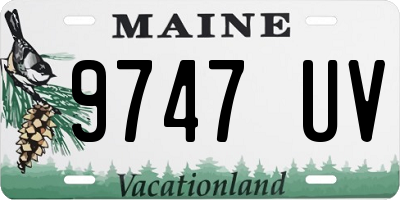 ME license plate 9747UV