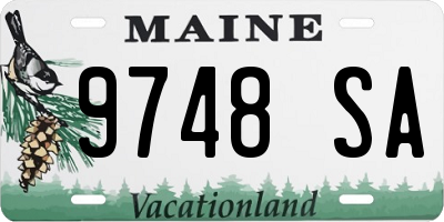 ME license plate 9748SA