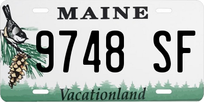 ME license plate 9748SF