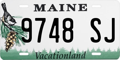 ME license plate 9748SJ