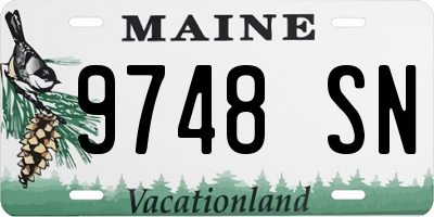 ME license plate 9748SN
