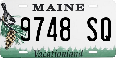 ME license plate 9748SQ
