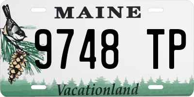 ME license plate 9748TP