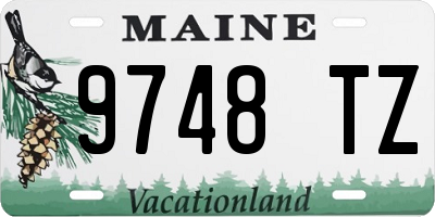 ME license plate 9748TZ