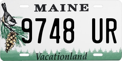 ME license plate 9748UR