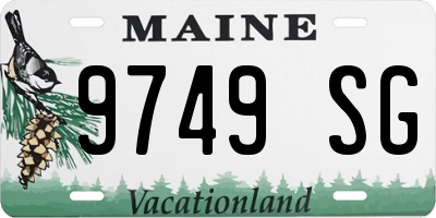 ME license plate 9749SG