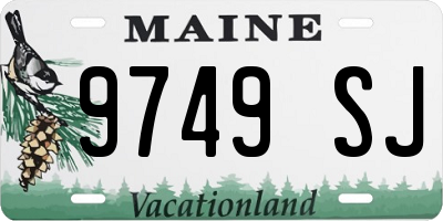 ME license plate 9749SJ