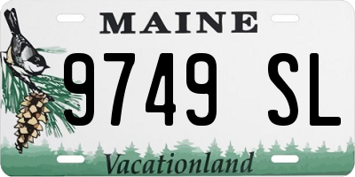 ME license plate 9749SL