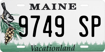 ME license plate 9749SP