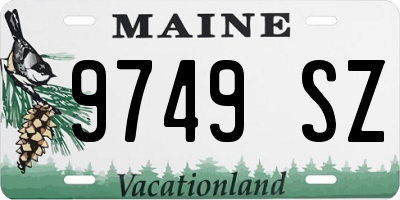 ME license plate 9749SZ