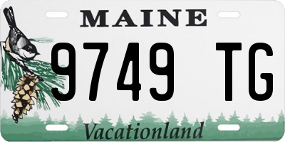ME license plate 9749TG