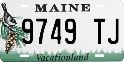 ME license plate 9749TJ