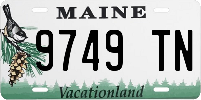 ME license plate 9749TN