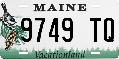 ME license plate 9749TQ