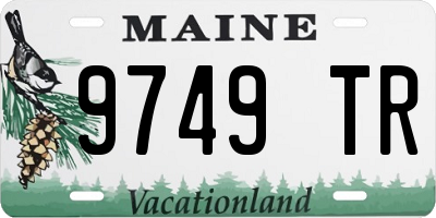 ME license plate 9749TR