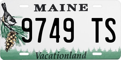 ME license plate 9749TS