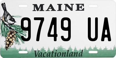 ME license plate 9749UA