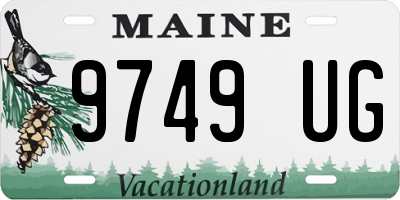 ME license plate 9749UG