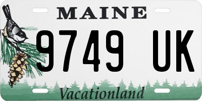 ME license plate 9749UK