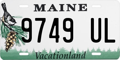 ME license plate 9749UL