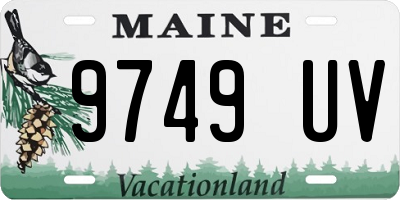 ME license plate 9749UV