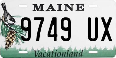 ME license plate 9749UX