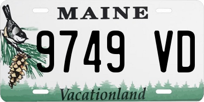 ME license plate 9749VD