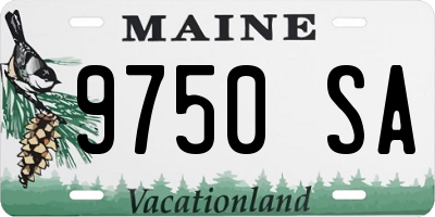 ME license plate 9750SA