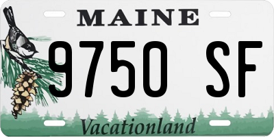 ME license plate 9750SF