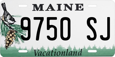 ME license plate 9750SJ