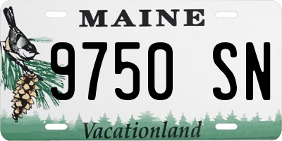 ME license plate 9750SN