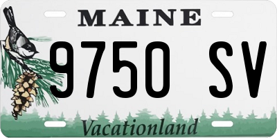 ME license plate 9750SV