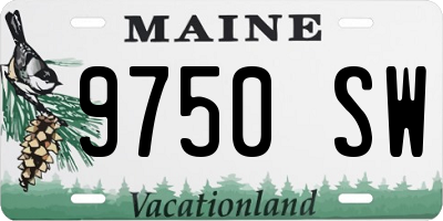 ME license plate 9750SW