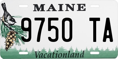 ME license plate 9750TA