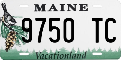 ME license plate 9750TC