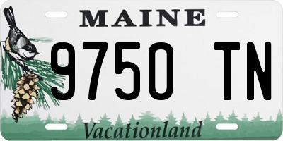 ME license plate 9750TN