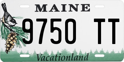 ME license plate 9750TT