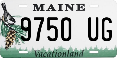 ME license plate 9750UG