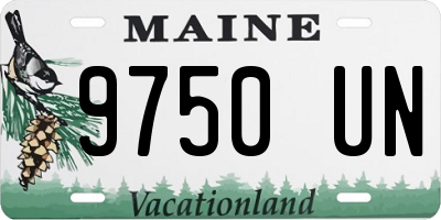 ME license plate 9750UN