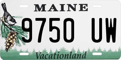 ME license plate 9750UW