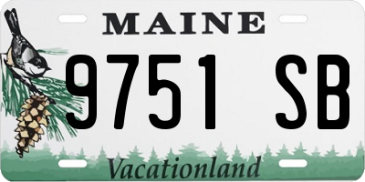 ME license plate 9751SB
