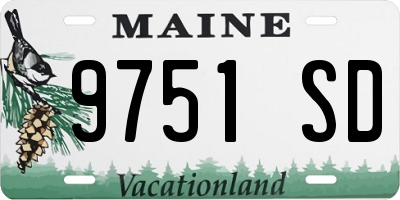 ME license plate 9751SD