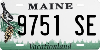 ME license plate 9751SE