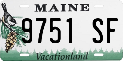 ME license plate 9751SF