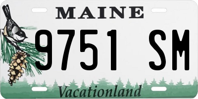 ME license plate 9751SM